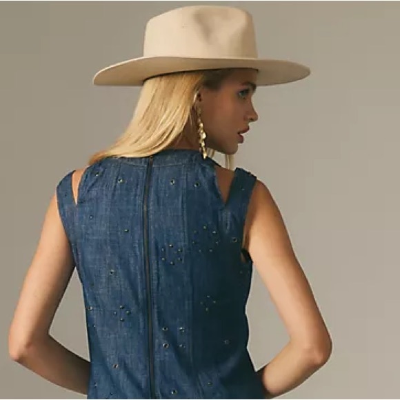 Anthropologie Grommet Denim Midi Dress - Picture 13 of 15